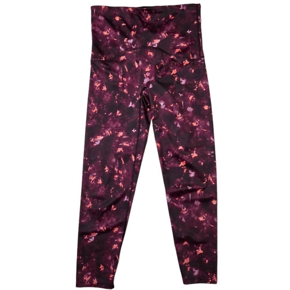 SPANX Booty Boost 7/8 Purple and Pink Patterned Leggings
